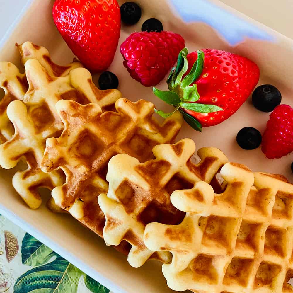 RECIPE: soft Belgian waffles without sugar and lactose